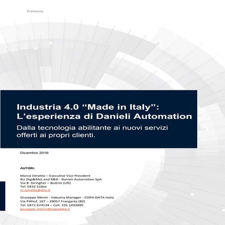 Industria 4.0 Made in Italy: L'esperienza di Danieli Automation