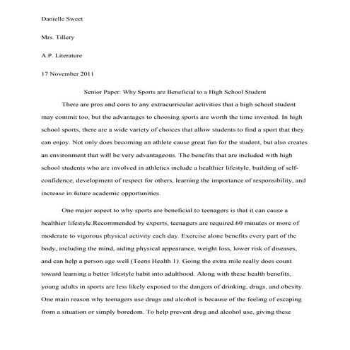 Danielle sweet senior project paper