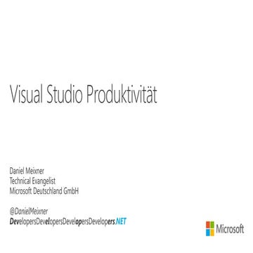 Visual Studio Produktivität (Daniel Meixner)