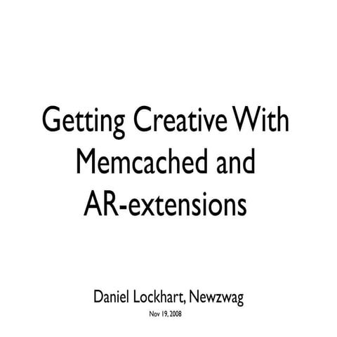 Memcached Presentation