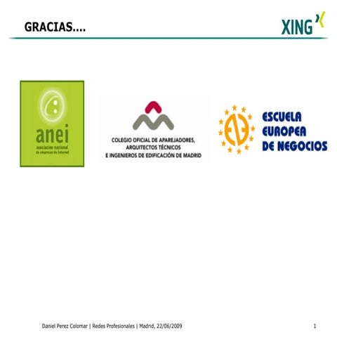 Daniel Perez Colomar Xing Anei Redes Profesionales