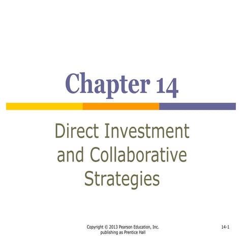 14 Direct Investment and Collaborative Strategies