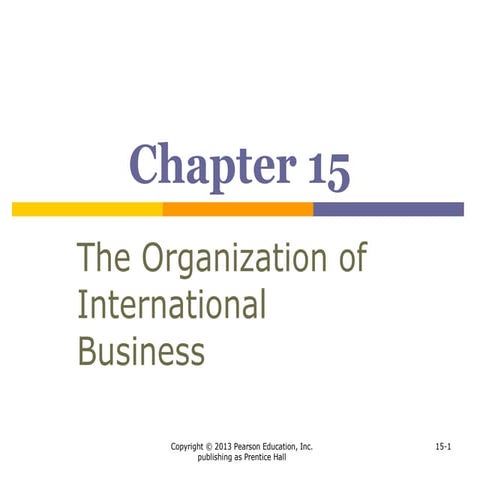 15 The Organization of International Business