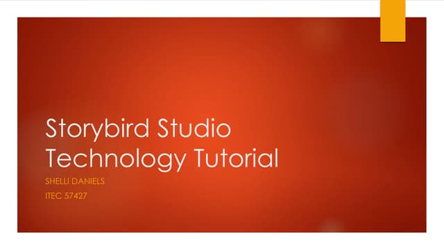 Storybird studio technology tutorial