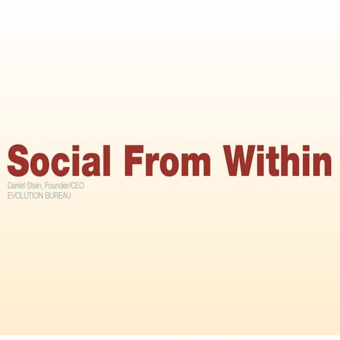 Daniel Stein Social From Within | MDW August 2011