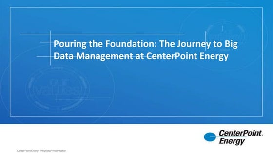 Pouring the Foundation: Data Management in the Energy Industry