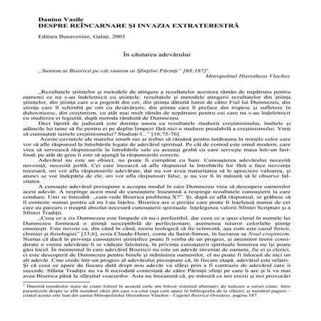 Danion Vasile, Despre Reincarnare Si Invazia Extraterestra