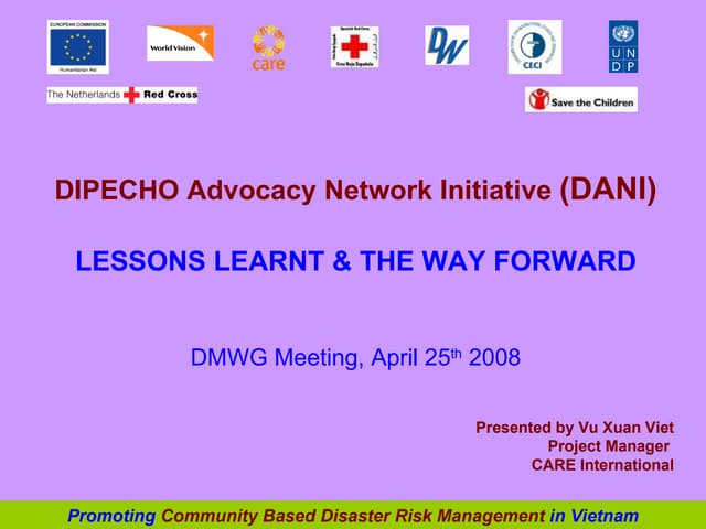 Dani Presentation  25th April 2008