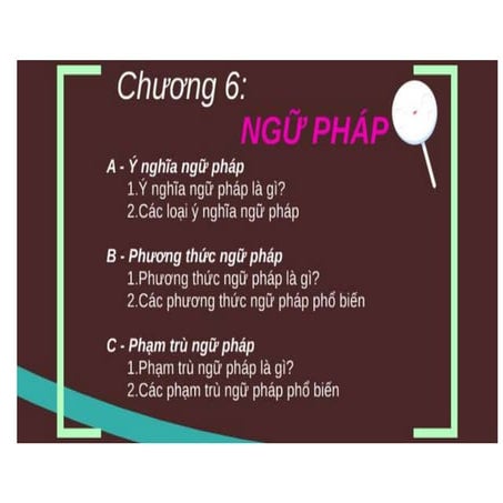 FREE Dẫn luận ngôn ngữ. Các phương thức ngữ pháp có trong tiếng Anh,...