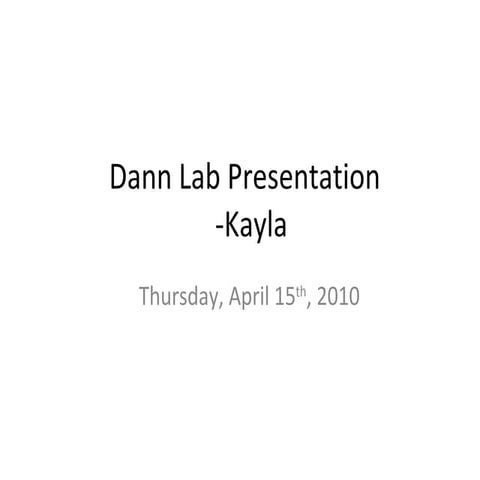 Dann lab presentation