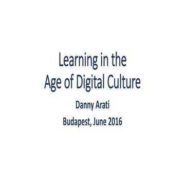 Digital Technology and the New Culture of Learning | PDF