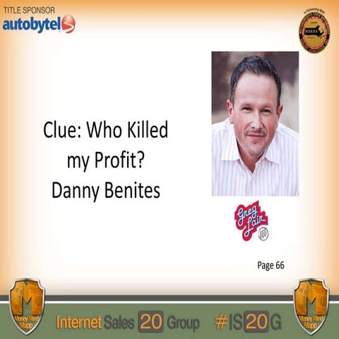 Danny Benites: Clue: Who Killed My Profit? 