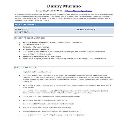 Danny murano   resume