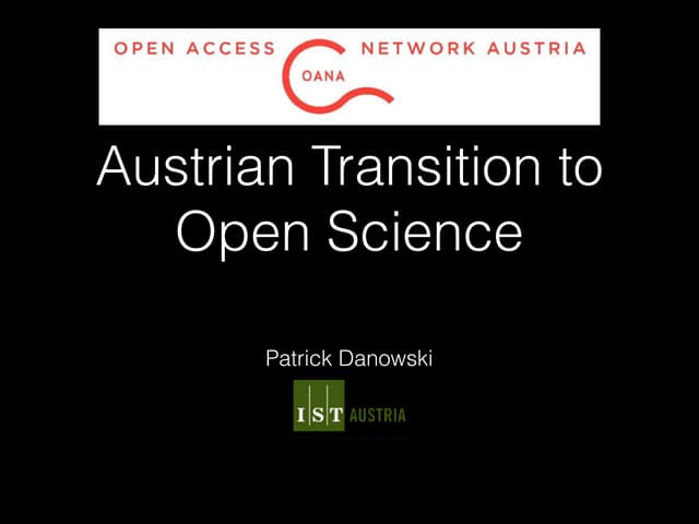 Austria Transition to Open Science (Pasteur4OA)
