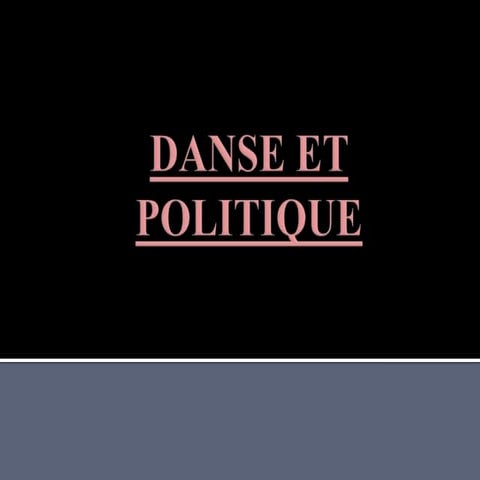 Danse et politique