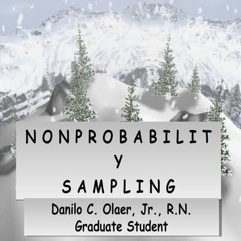 Nonprobability Sampling