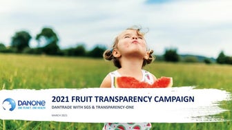 Danone Fruit Supply Chain Mapping via Transparency-One Platform
