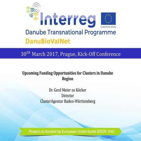 Upcoming Funding Opportunities for Clusters in Danube Region