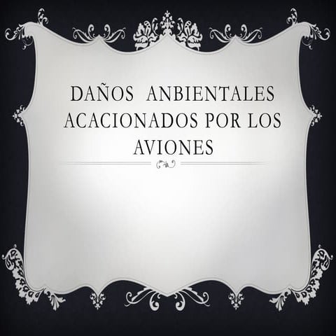 Daños  anbientales acacionados por los aviones15