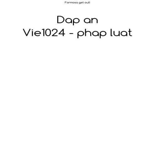 Dap an VIE1024 Phap luat