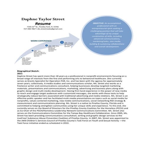 Daphne taylor street 2 page resume 2011