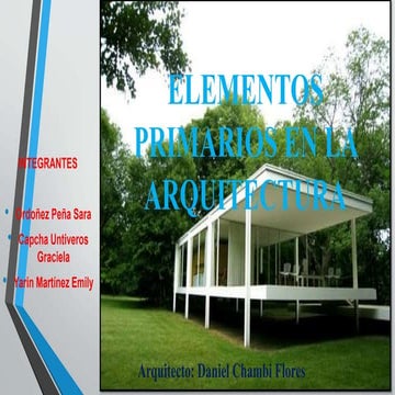 Los elementos primarios en la arquitectura