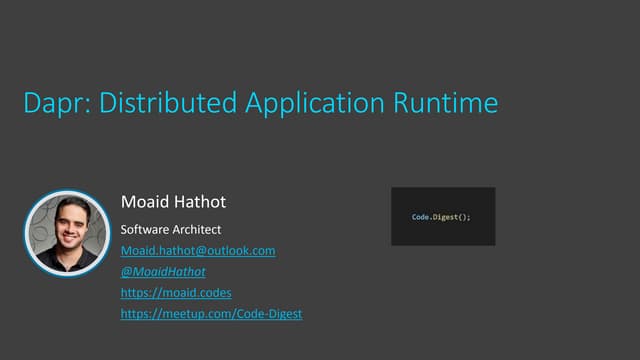 Dapr: distributed application runtime