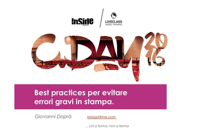  BEST PRACTICES PER EVITARE GLI ERRORI PIÙ GRAVI QUANDO SI STAMPA ONLINE (Gio...