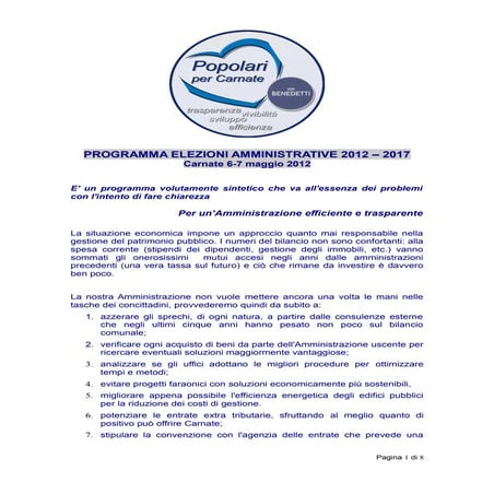 Programma Ufficiale | PDF