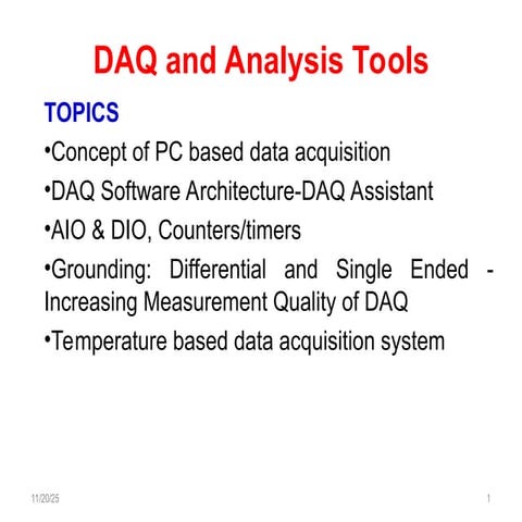 LabVIEW DAQ and Analysis Tools-Virtual Instrumentation