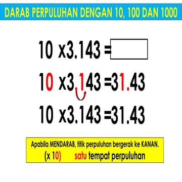 Darab Bahagi Perpuluhan Dengan 10 100 Dan 1000 Pptx