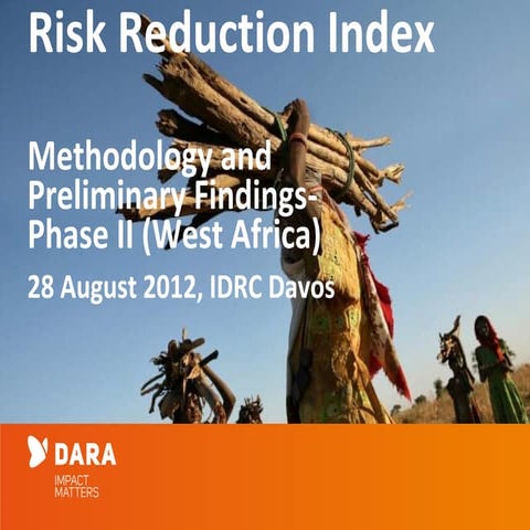 Risk reduction index - methodology and preliminary findings