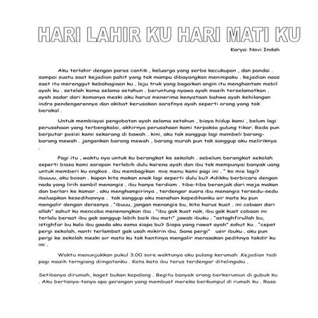 cerpen karangan sendiri