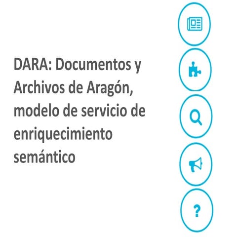 DARA: Documentos y Archivos de Aragón, modelo de servicio de enriquecimiento ...