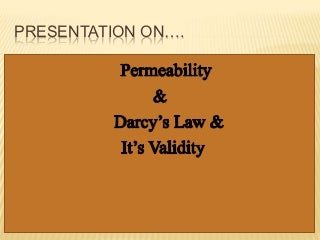 Darcy's law