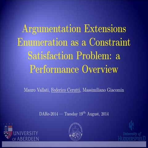 Argumentation Extensions Enumeration as a Constraint Satisfaction Problem: a ...