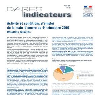 Dares activité et conditions d'empl...