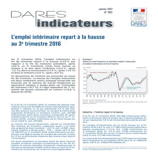 Dares emploi intérimaire