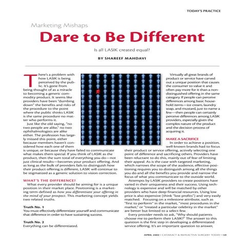 Dare to be different