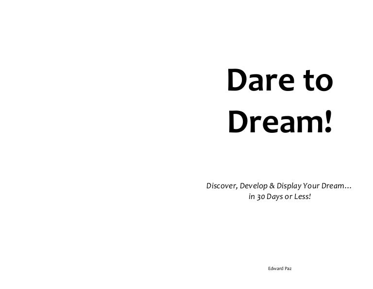 Dare To Dream Workbook