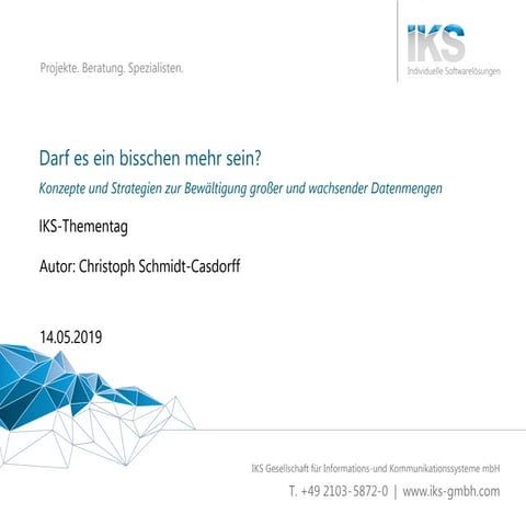 Darf es ein bisschen mehr sein - Konzepte und Strategien zur Bewältigung groß...