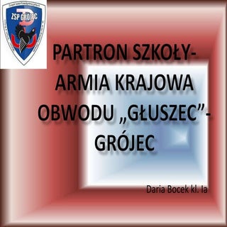 Daria Bocek kl. 1a  Patron Szkoły Z...