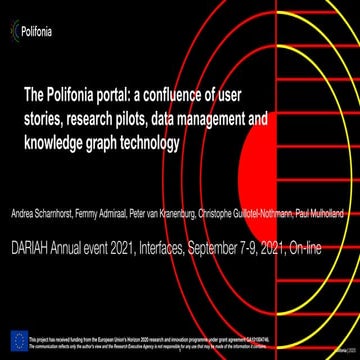The Polifonia portal: a confluence of user stories, research pilots, data man...