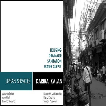 Dariba kalan in Chandni chowk - Study of urban services