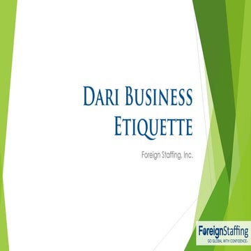 Dari Business Etiquette