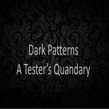Dark patterns