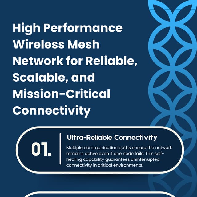 High Performance Wireless Mesh Network for Reliable, Scalable, and ...