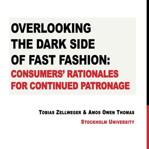 Dark Side Of Fast Fashion Pptx
