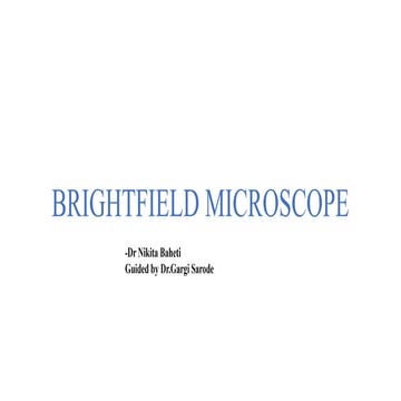 Darkfield microscopy -work and principle