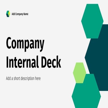 Dark Green Light Green White Corporate Geometric Company Internal Deck ...